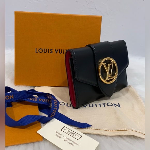 SOLD‼️Louis Vuitton Black/Pink Pont 9 Wallet - Picture 5 of 17